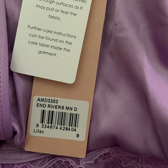 NWT ALICE MCCALL Lavender Lace Tiered Endless Rivers One Shoulder Mini Dress US4 - Picture 10 of 11